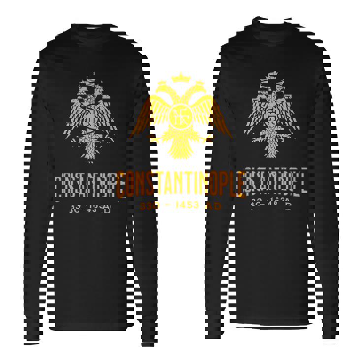 コンスタンティノープル ビザンツ帝国のシンボル 長袖Tシャツ