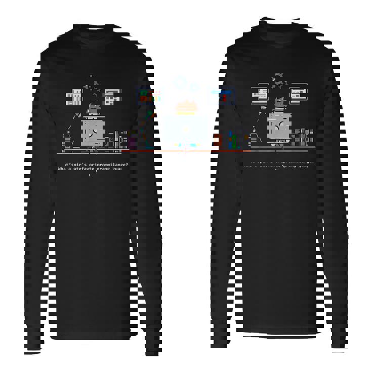 コンピュータサイエンスrプログラマーは海賊 長袖Tシャツ