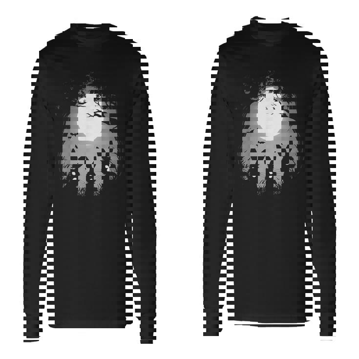 ゴス エモ 不気味 かわいい ウサギ ホラー 長袖Tシャツ