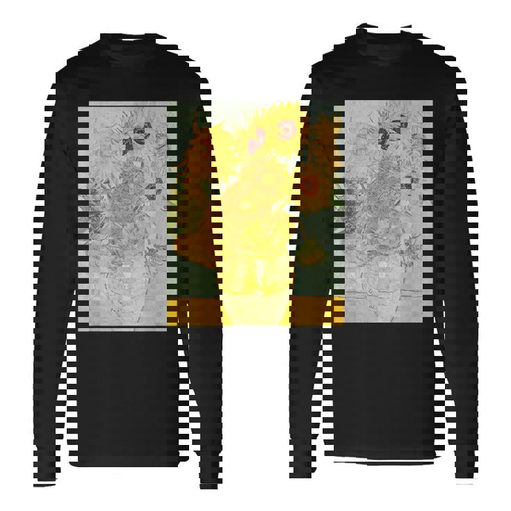 ゴッホのひまわりアートアーティスト向け 長袖Tシャツ