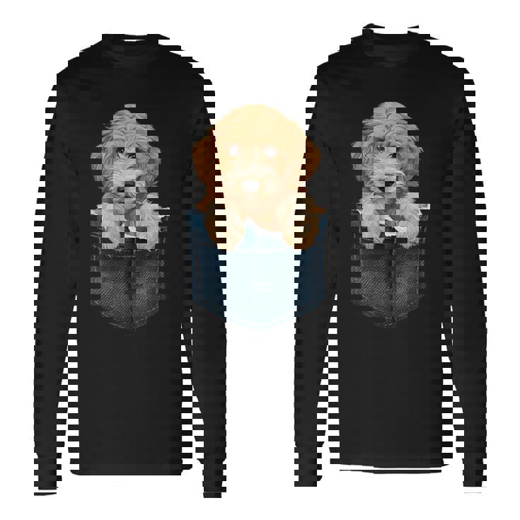 ゴールデンドゥードル 子犬 バッグ かわいい 犬 長袖Tシャツ