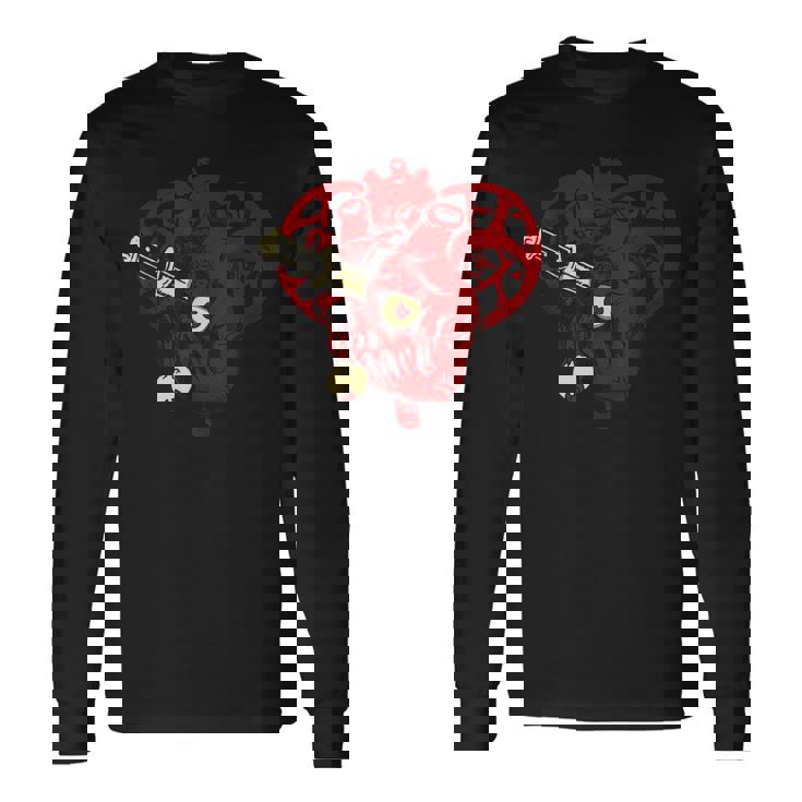 サイコビリー ホラー パンクロック Hr アンデッドハート 長袖Tシャツ