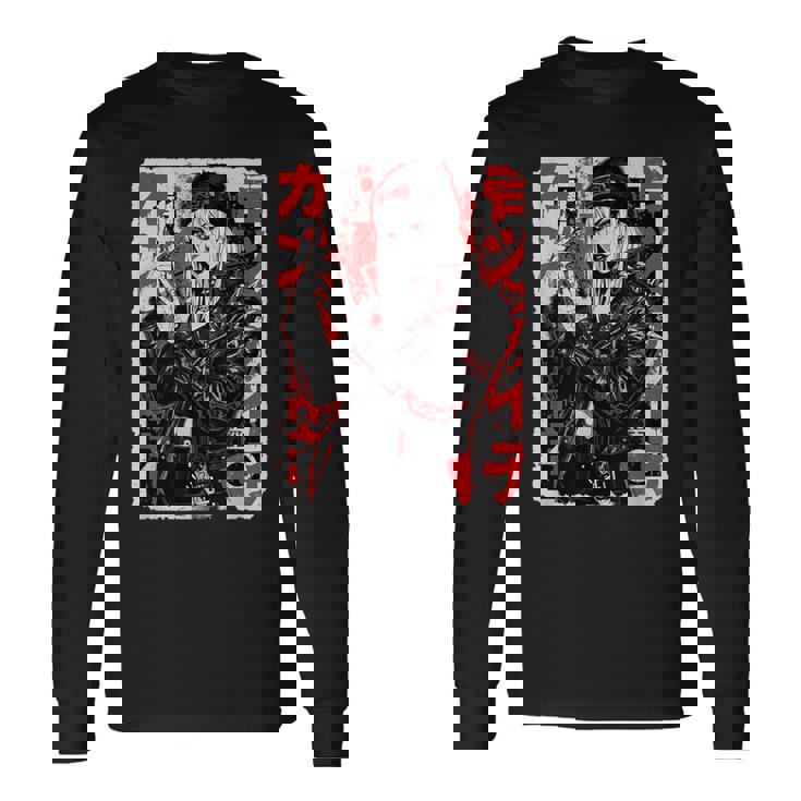 サイバーパンク パンクガール 日本のストリートウェア 長袖Tシャツ