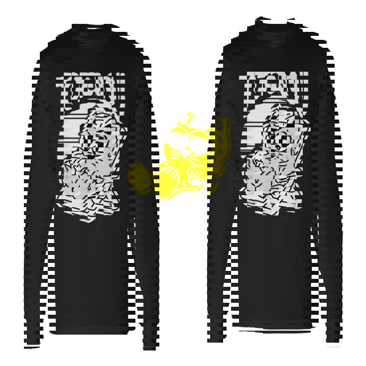 サウナ Totonou ととのう 猫 キャラクター 整うauna さうな ネタ かわいい ねこ ぬこ ヌコ おもしろ 長袖Tシャツ