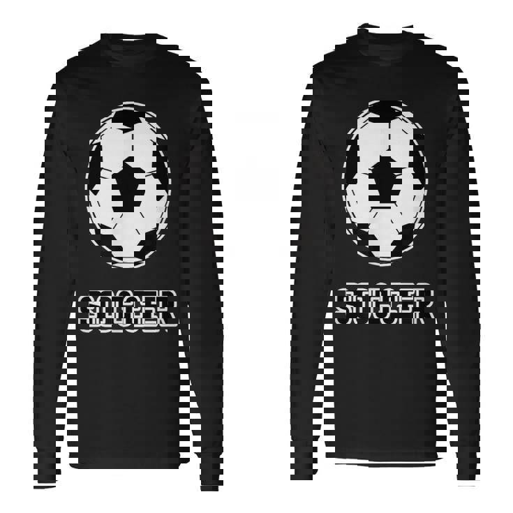 サッカー（サッカー部）Soccer 部活 クラブ【サッカーボール】スポーツ フットボール グッズ ウェア イラスト 長袖Tシャツ