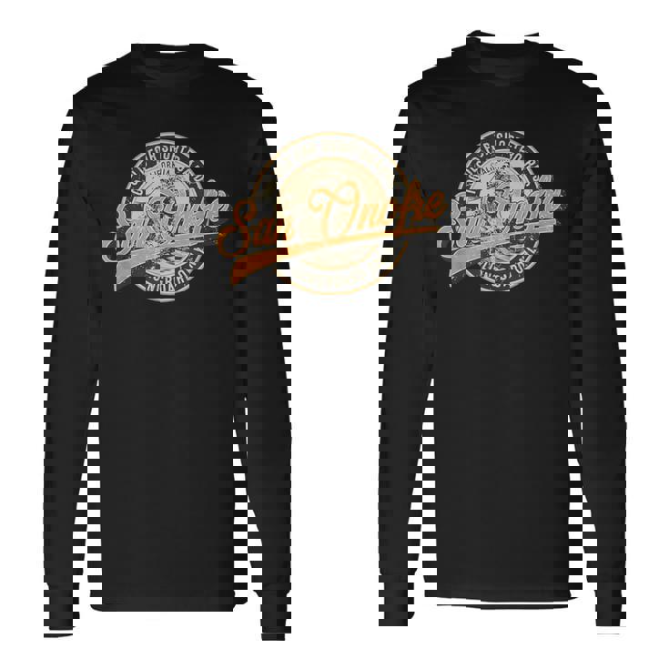 サンオノフレ ロングボードのみのレトロ ウェーブ サーフィン 長袖Tシャツ ギフトのアイデア