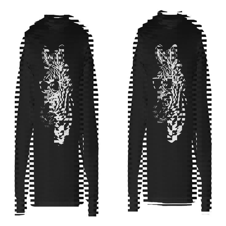 サングラス付きゼブラ おもしろゼブラ 長袖Tシャツ ギフトのアイデア