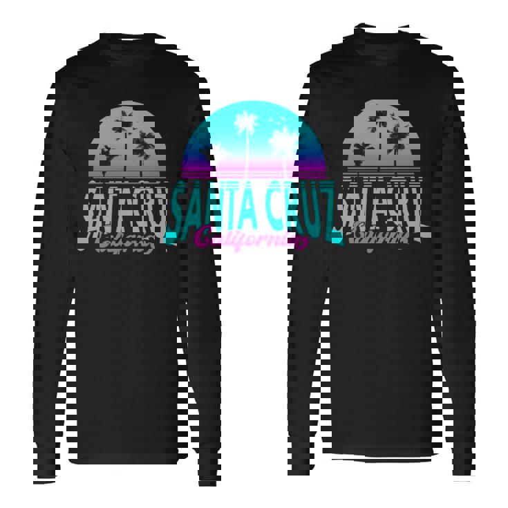 サンタクルーズ カリフォルニア レトロ ヴィンテージ サンセット 長袖tシャツ 長袖Tシャツ