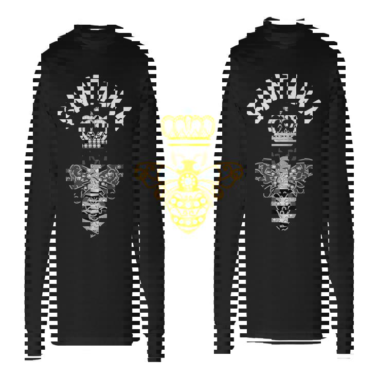 サンタナ 名前 サンタナ 誕生日プレゼント 女王 王冠 蜂 サンタナ 長袖Tシャツ