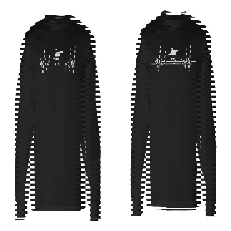 サーファー ハートビート サーフィン サーフボード サーフラバー メンズ ボーイズ ビーチ 長袖Tシャツ