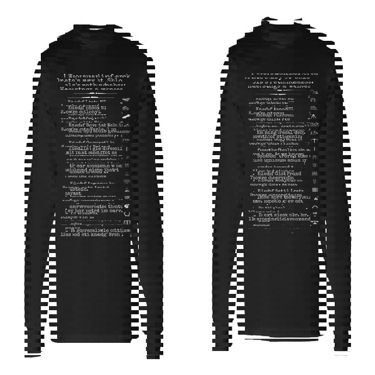 シャーロック・ホームズの長所と短所をワトソンのリスト。 長袖Tシャツ