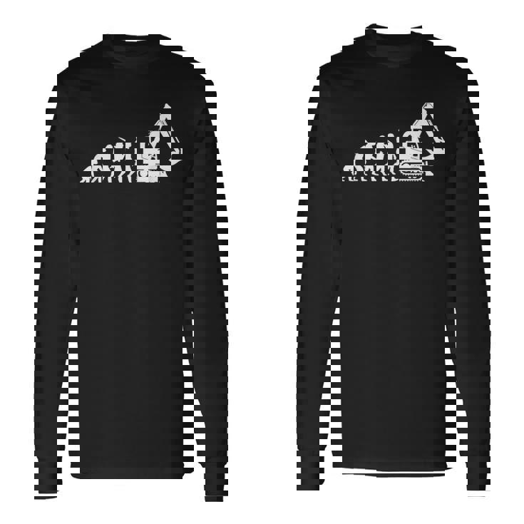ショベルドライバー進化重機オペレーター 長袖Tシャツ ギフトのアイデア