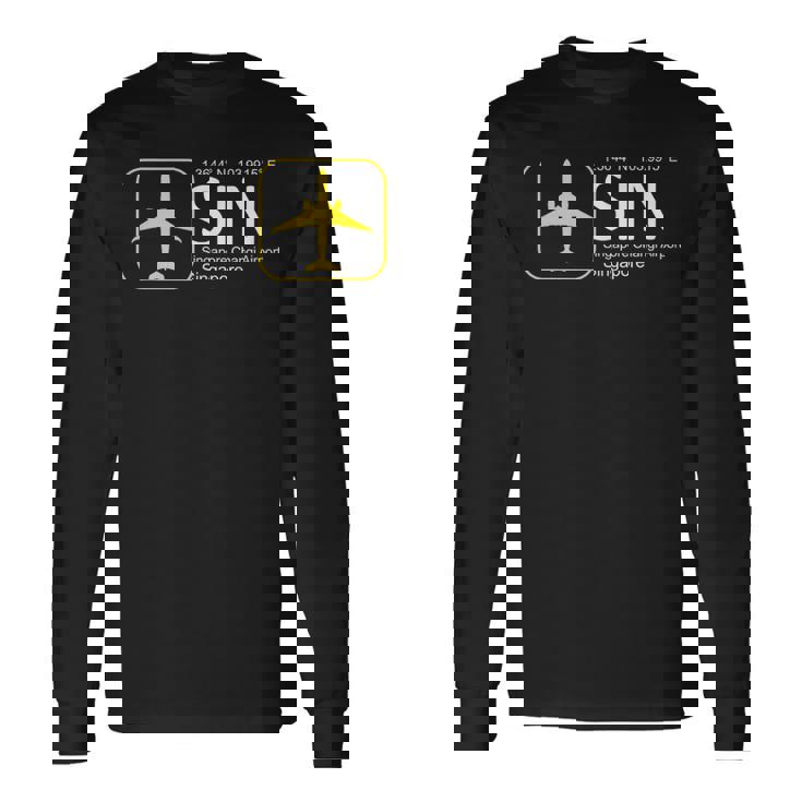 シンガポール・チャンギ国際空港航空フライトクルー。 長袖Tシャツ