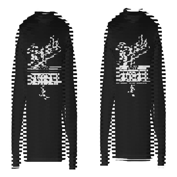 ジャクソン・ロイヤルズベースボールホワイト 長袖Tシャツ