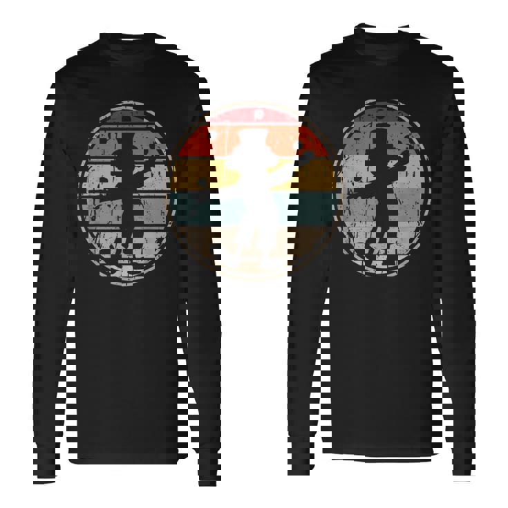 ジャグリングピエロ面白いサーカスジャグラー 長袖Tシャツ