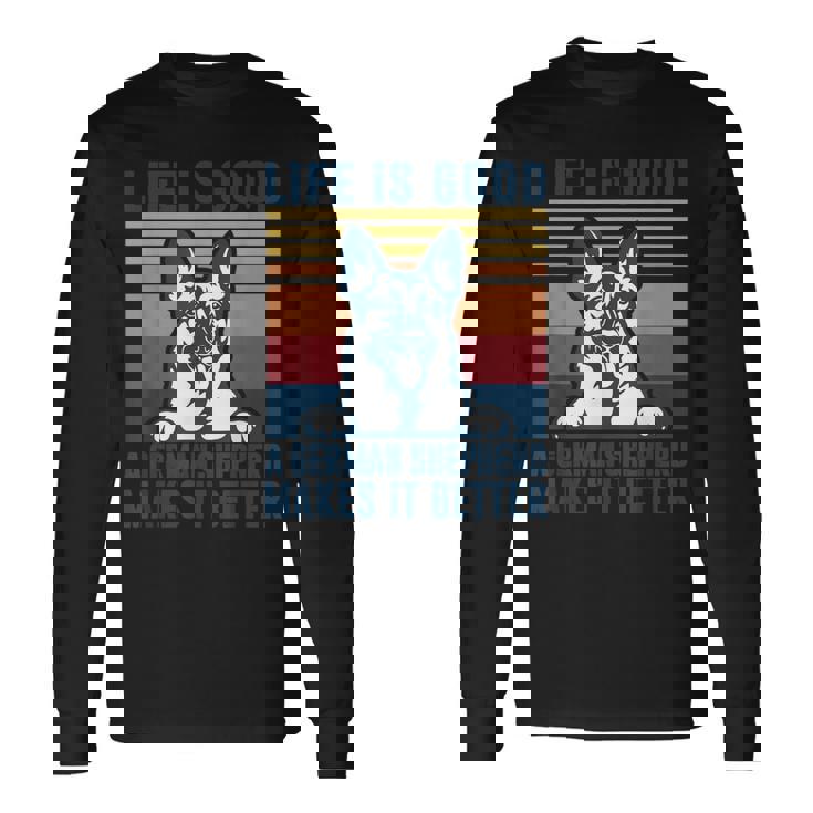 ジャーマンシェパード ギフト メンズ レディース 犬 父 母 ジャーマンシェパード 長袖Tシャツ ギフトのアイデア