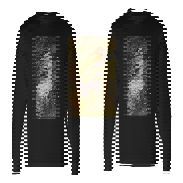 ジョン・ウィリアム ウォーターハウス オフィーリア 絵画 長袖Tシャツ ギフトのアイデア