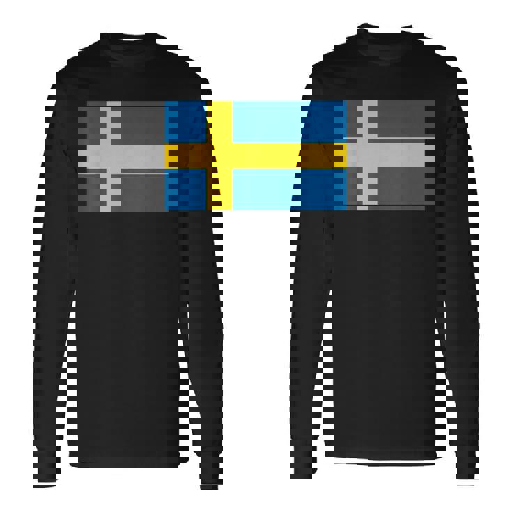 スウェーデンの国旗 長袖Tシャツ