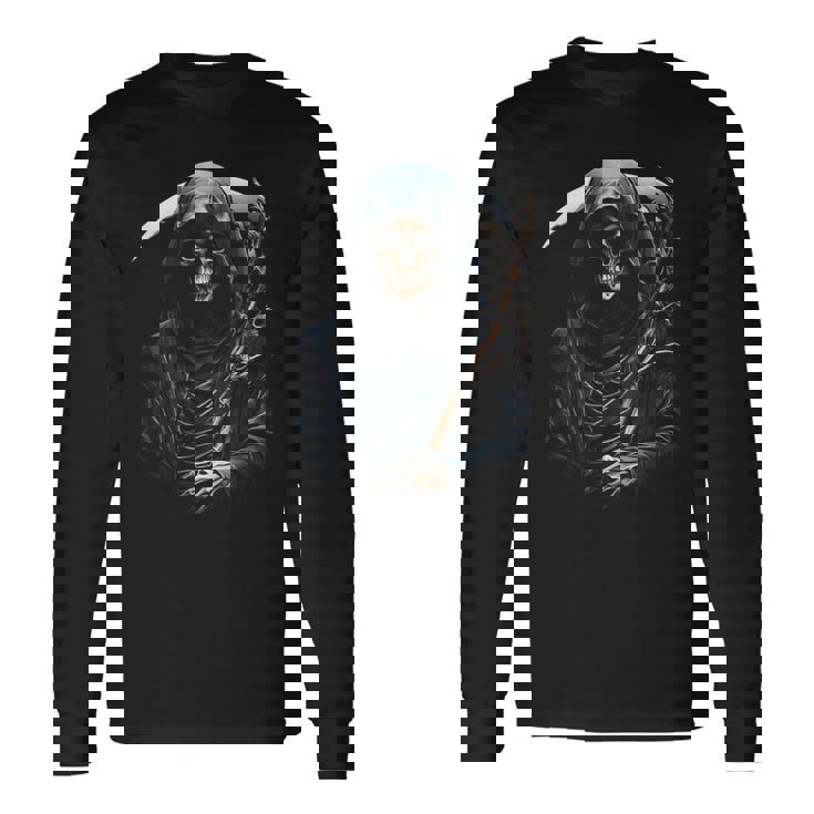 スカル死神 長袖Tシャツ