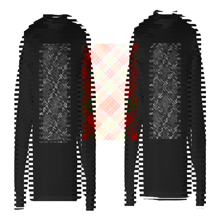 スコットランドのタータンチェック柄。 長袖Tシャツ