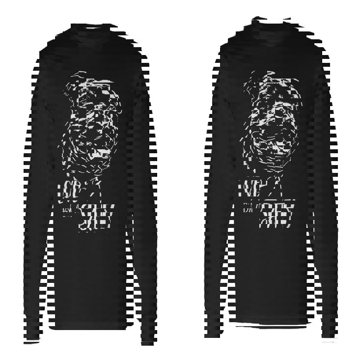 スタッフォードシャー・ブル・テリア 愛されるスタッフィー・ドッグのことわざ 長袖Tシャツ ギフトのアイデア