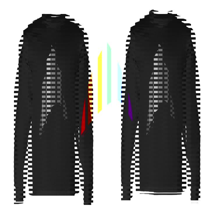 スタートレック オリジナルシリーズ プライドレインボーデルタ 長袖tシャツ 長袖Tシャツ