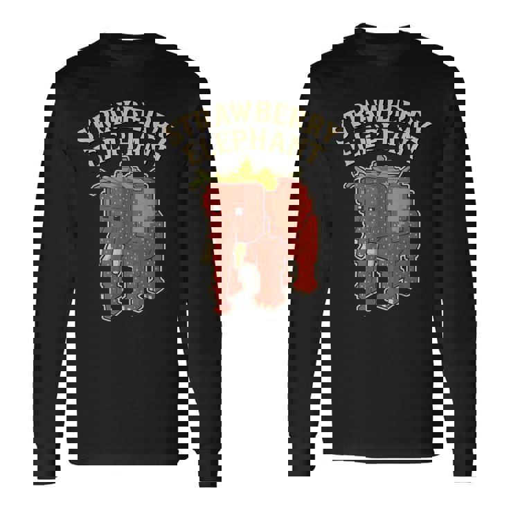ストロベリーエレファント 面白いイタリアンブレインロットゲームミーム 長袖Tシャツ
