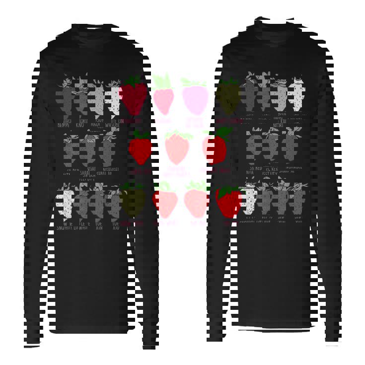 ストロベリーフルーツシャツ イチゴの種類 コテージコア 長袖Tシャツ