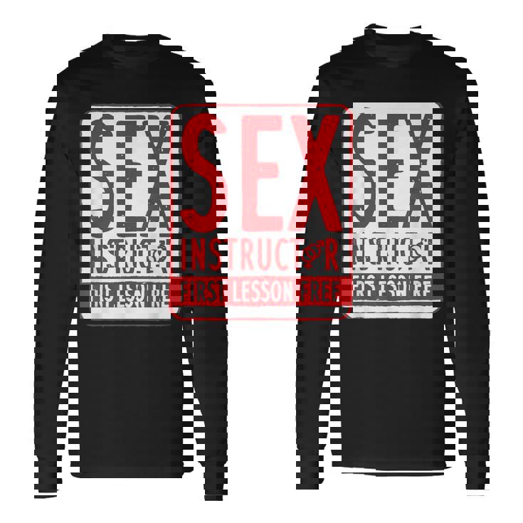 セックスインストラクター、バチェラーパーティー、面白いバチェラーパーティーのアイデア 長袖Tシャツ