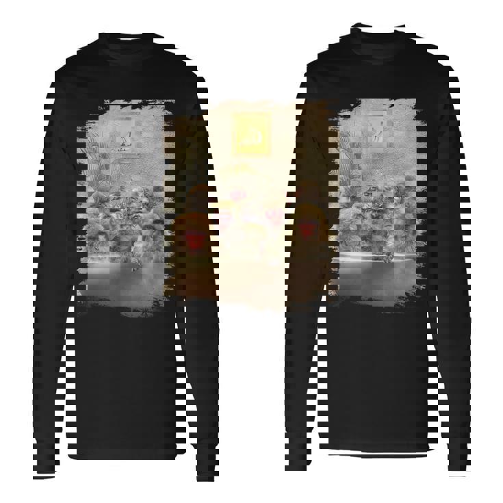 セルフケア お風呂 猿 お風呂 長袖Tシャツ