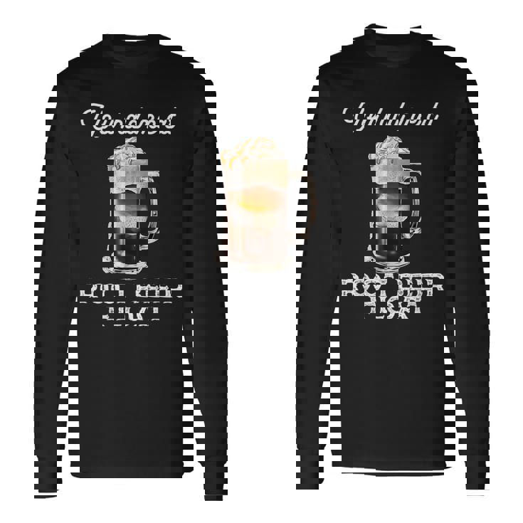 ソーダ愛好家のためのかわいいルートビアフロート格言 長袖Tシャツ