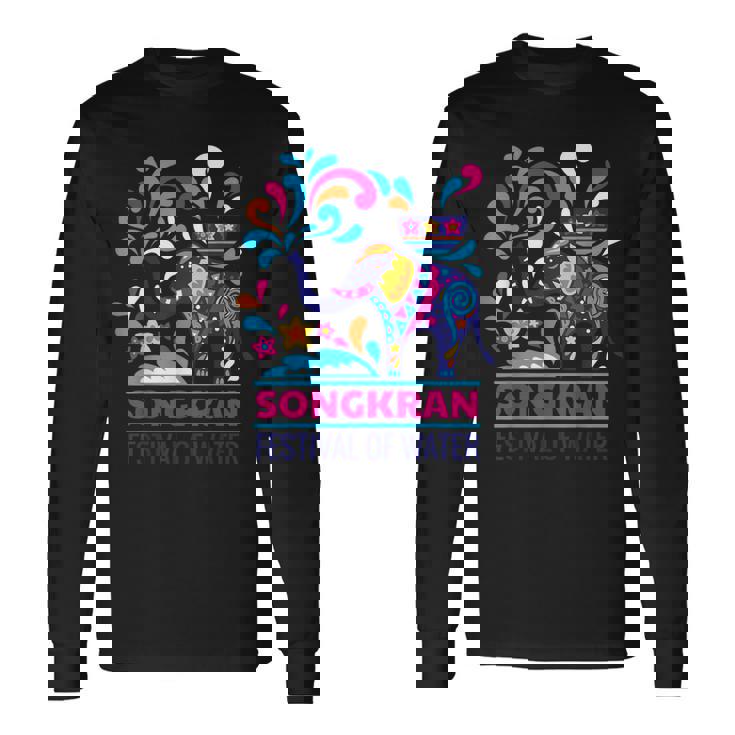 タイ ビーチ ソンクラーン サムイ島 ヤシの木 パタヤ プーケット バンコク お土産 マッサージ トゥクトゥク 寺 仏 長袖Tシャツ