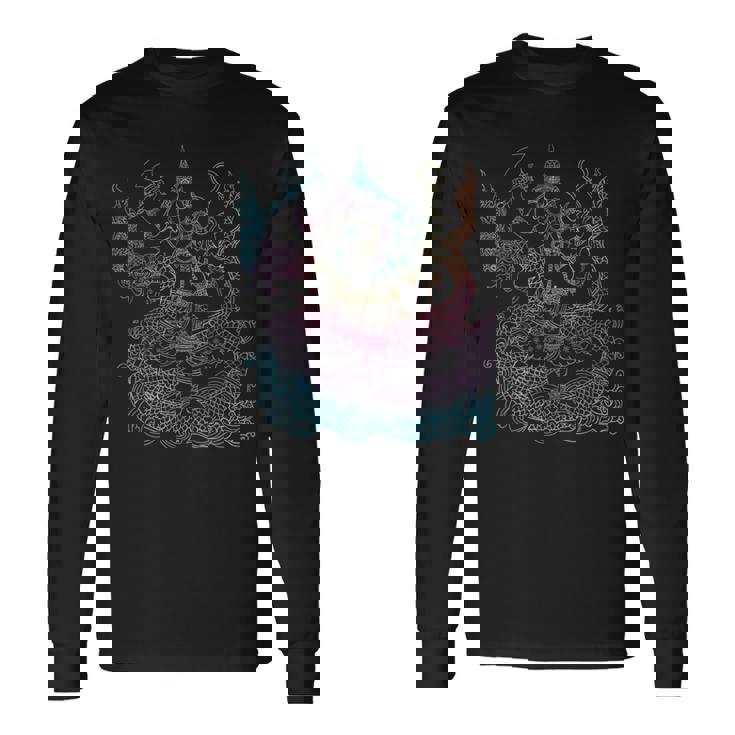 タイダイ ガネーシュ シバ インド 神 スピリチュアル 長袖Tシャツ ギフトのアイデア