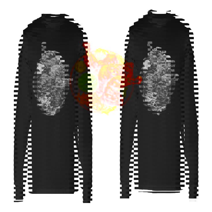 タンドオリ チキンカレー マサラ焼 インド辛口 長袖Tシャツ ギフトのアイデア