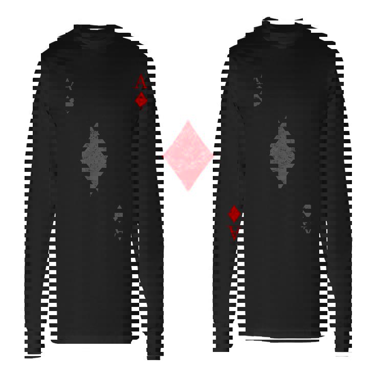 ダイヤのエース トランプ シャツ イージー ハロウィン コスチューム 長袖Tシャツ