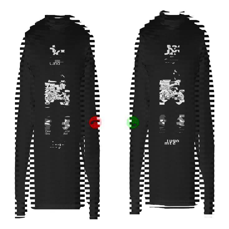 ダックス50 原付バイク レトロ ヴィンテージ 日本 長袖Tシャツ