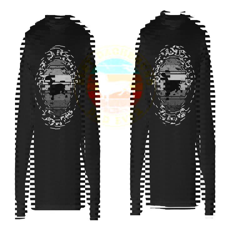 ダックスフンド ダックスフンド 男性用 ギフト アイデア ファニー ダディ ドッグ 長袖Tシャツ