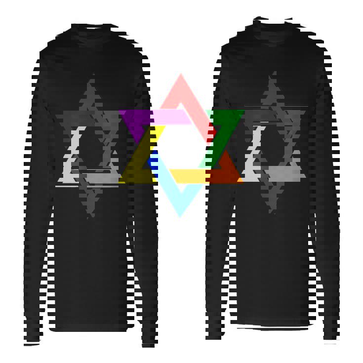 ダビデの星 Lgbt 長袖Tシャツ