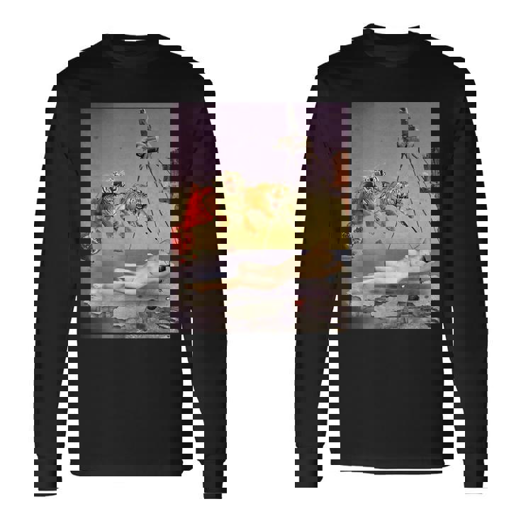 ダリの蜂の飛びによって生じる夢 長袖Tシャツ