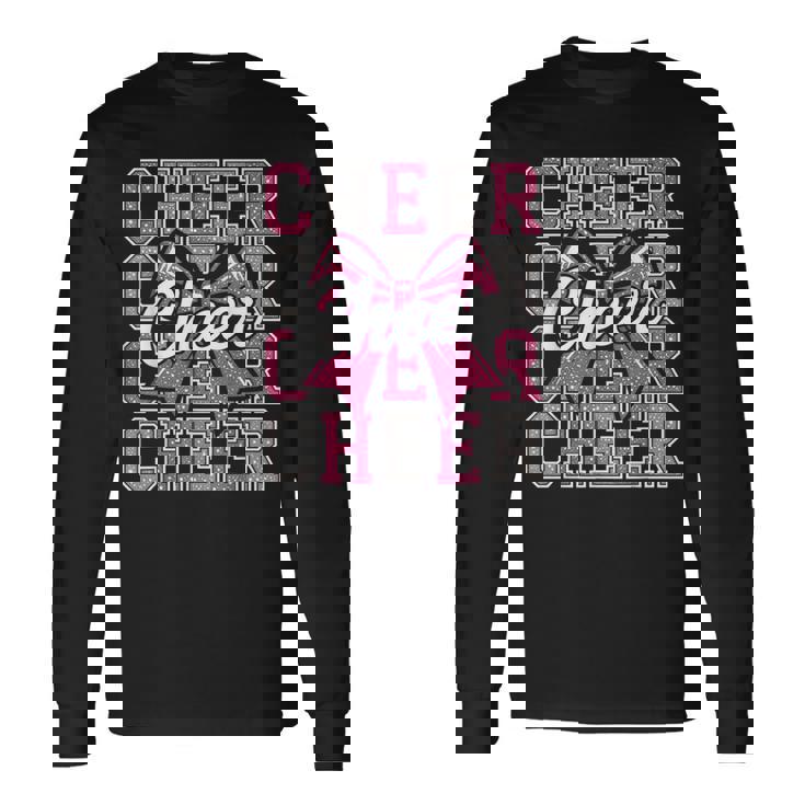 チア コケット 弓 チアリーダー チアリーダー チアガール キッズ 長袖Tシャツ