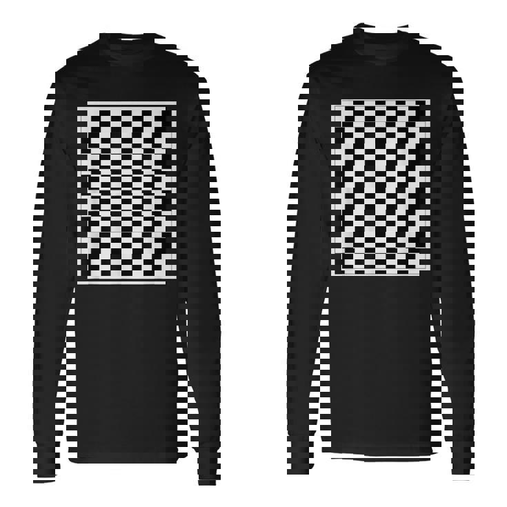 チェッカー柄チェス 長袖Tシャツ