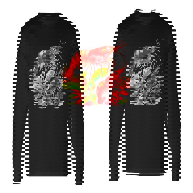 チェリーエビ 水草 水槽 淡水エビ 長袖Tシャツ