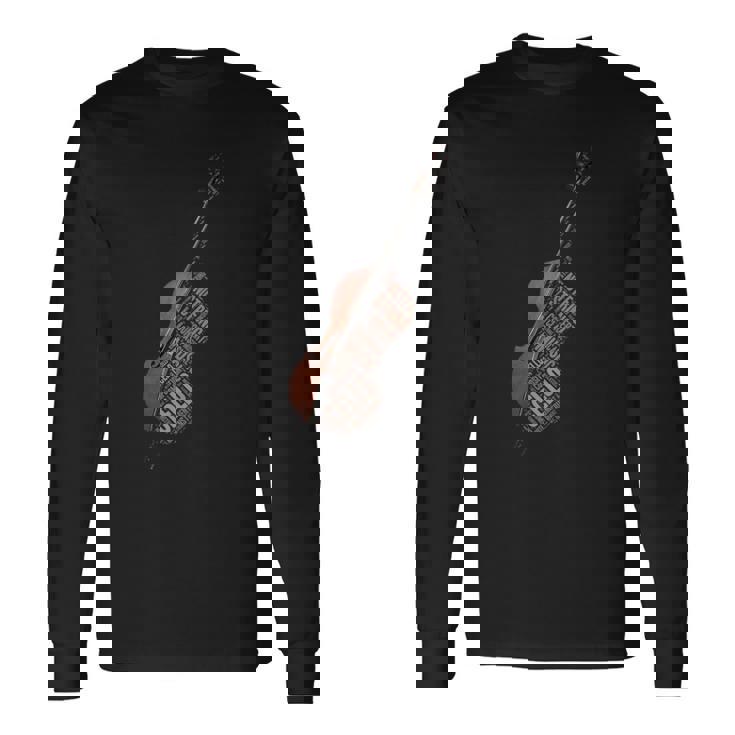 チェロ奏者の贈り物 面白いチェロオーケストラ アート チェロ奏者 長袖Tシャツ