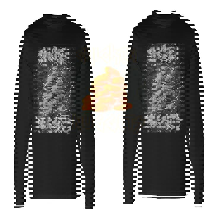 チキンナゲットシャツ 奇妙なチキンナゲット 長袖Tシャツ