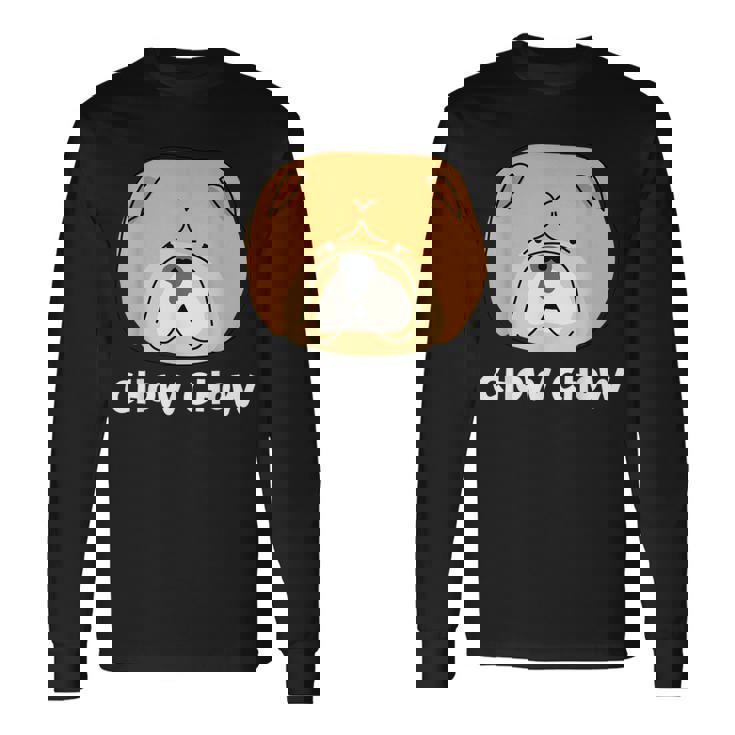 チャウチャウ 脂肪と可愛い ドッグブリード ふわふわチャウチャウ 長袖Tシャツ