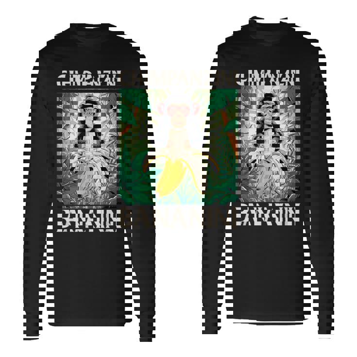 チンパンジーニ バナニーニ イタリアン ブレイン ロート ミーム 長袖Tシャツ