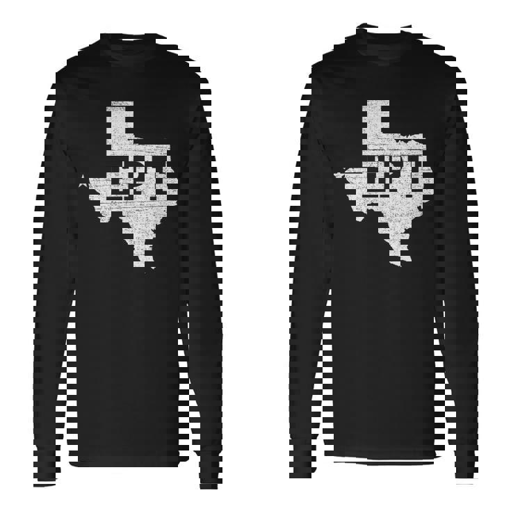 テキサスシルエットのept El Paso Txデザイン。 長袖Tシャツ