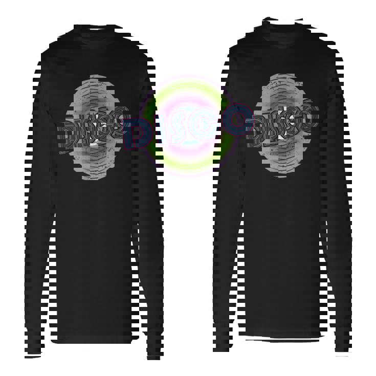 ディスコビニールレコード 長袖Tシャツ