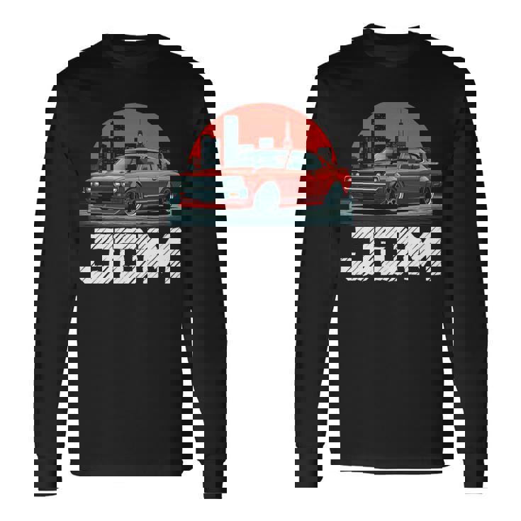 ディストレス Jdm レジェンド ドリフト レース レッドカー 東京スカイライン ギフト 長袖tシャツ 長袖Tシャツ