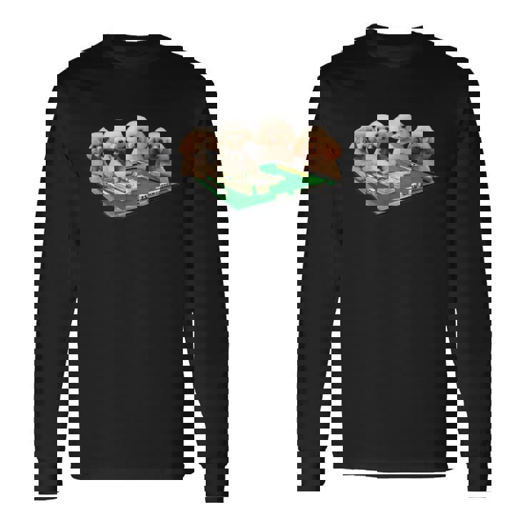 トイプードル 犬 麻雀 面白いtシャツ 文字入り メンズ おもしろ 面白い 服 おもしろグッズ ネタ 雀士 長袖Tシャツ ギフトのアイデア